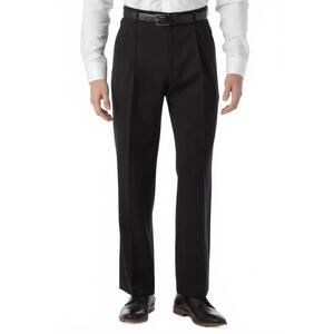 NEW BALLIN manchester pleated super 120s wool gabardine comfort eze trouser in b